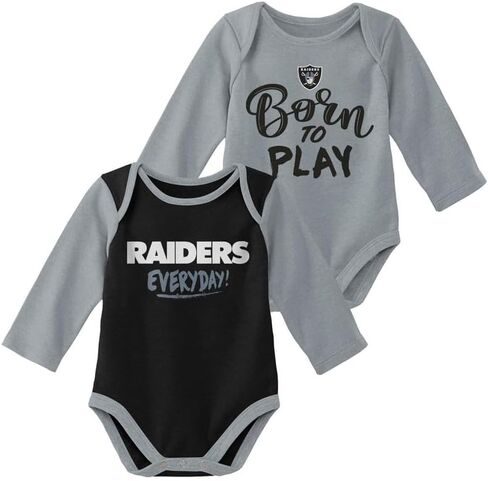 Outerstuff NFL Newborn Infants Little Player 2 Piece Long Sleeve Onesie Creeper Bodysuit Set in Saudi Arabia
