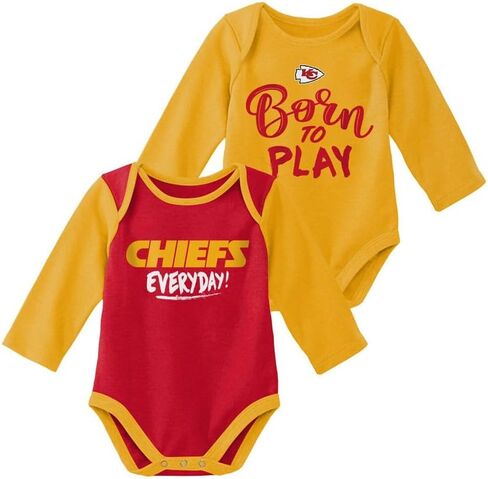 Outerstuff NFL Newborn Infants Little Player 2 Piece Long Sleeve Onesie Creeper Bodysuit Set in Saudi Arabia