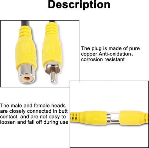 XMSJSIY RCA/AV Audio Pigtail Cable Bare Wire,RCA Male/Female Plug Open End Connector Adapter Replacement Repair for Amplifier Receiver Speakers-20cm/7.8inch 4pcs in Saudi Arabia