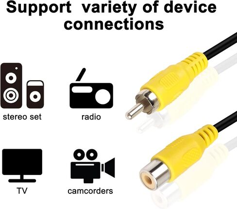 XMSJSIY RCA/AV Audio Pigtail Cable Bare Wire,RCA Male/Female Plug Open End Connector Adapter Replacement Repair for Amplifier Receiver Speakers-20cm/7.8inch 4pcs in Saudi Arabia