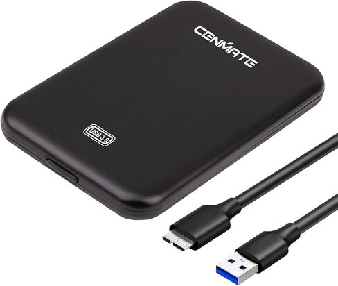 حاوية محرك أقراص ثابتة مقاس 2.5 بوصة، حاوية محرك أقراص ثابتة خارجية USB 3.0 إلى SATA III خالية من الأدوات لـ 2.5 بوصة SSD/HDD، دعم UASP، ألومنيوم in Kuwait