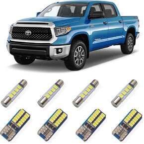 Bojer LED Interior Light Kit Package Compatible with Toyota Tundra 2014 2015 2016 2017 2018 2019 2020 2021 Super Bright 6000K White