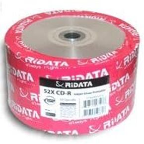 52X 80-Min Silver Inkjet Hub/Silver CD-R 50-Pack Shrinkwrap