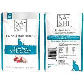 Sa-Shi Tuna And Sea Bream Cat Food Topper Case Of 8 Pouches (1 Pack)