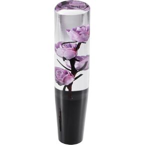 Motoforti Universal Car Gear Shift Knob, Manual Automatic Stick Gear Shifter Knob, 19cm, Acrylic, Purple, 1 Set