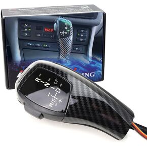 iJDMTOY F30 Style Gloss Black Finish LED Illuminated Shift Knob Gear Selector Upgrade Compatible with 06-12 BMW E90 3 Series Sedan, 07-10 E92 E93 3 Series Coupe/Convertible, 09-12 Z4, 10-12 X1, etc