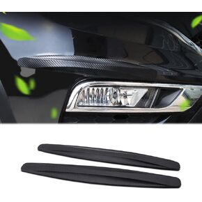 قطعتان من شريط واقي المصد الأمامي الخلفي للسيارة، شرائط مطاطية مضادة للخدش لجانب مصدات السيارة، شريط واقي مصد مطاطي من ألياف الكربون للسيارات شاحنة بيك اب سيارات الدفع الرباعي (أسود) in Kuwait