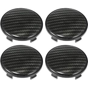 X AUTOHAUX 68mm 2.67" Base Out Dia Car Wheel Center Caps Universal Tyre Hub Cap Carbon Fiber Pattern 4pcs
