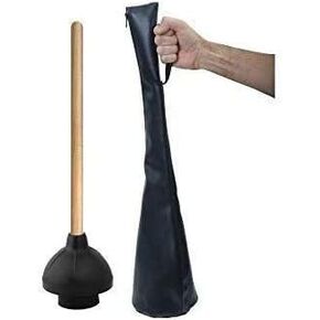 ELEF Toilet Plunger Bag Holder - Heavy Duty Black Universal Plunger Holder Carrying Bag for Hotels, Cruise Ships, and Plumbers