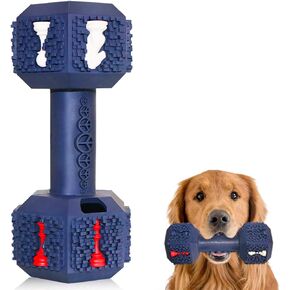Dog Chew Toys for Aggressive Chewers Indestructible Dog Toys Tough Natural Rubber Dumbbell Toy for Small Medium Large Dogs Large Black