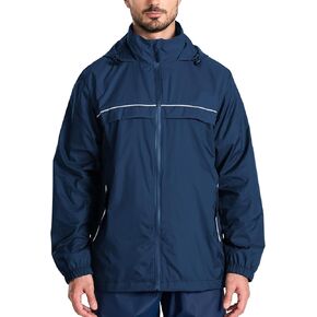 جاكيت المطر الرجالي من ZITY مقاوم للماء معطف واق من المطر خفيف الوزن بغطاء للرأس مناسب للجولف وصيد الأسماك والمشي لمسافات طويلة وركوب الدراجات in Kuwait