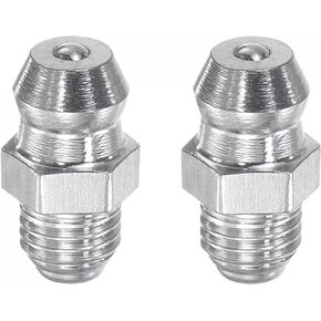 uxcell 2Pcs Metric Stainless Steel Straight Grease Fitting M6 x 0.75mm Thread Hydraulic Grease Fitting Accessories