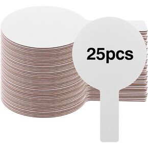 25 Pieces Dry Erase Answer Paddles Handheld Double Sided Paddles Mini White Boards Small White Board Dry Erase Signs Auction Paddles for Students Classroom Voting Games