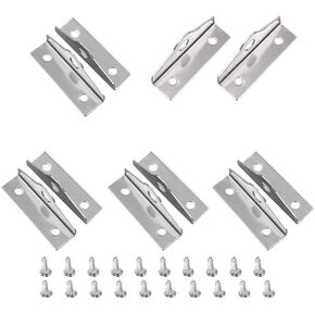 304 Stainless Steel Security Lock Padlock Eyelet, Door Clasp Padlock 90 Degree Angle Latch, Indoor or Outdoor Lockers, Tool Boxes, Gates and Sheds 5 Piece Set