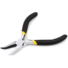4.5-Inch Flat Nose Pliers for Jewelry Making Duck Bill Pliers Smooth Jaw Pliers Wire Bending Pliers Wire Straightener Ring Opening Precision Jewelry Making Plier