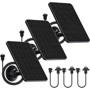 3 Pack Solar Panel for Blink Outdoor 4(4th Gen)/Blink Outdoor(3rd Gen) XT3 and Blink XT2/XT Camera(Not Included)/Blink Outdoor Camera,Blink Solar Panel with Mount 13.1ft Cable Rubber Plug