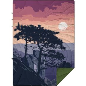 Outdoor Puffy Camping Blanket, Lightweight Windproof Warm Stadium Blanket, Packable Travel Camping Quilt for Cold Weather，Hiking, Backpacking,Sleeping, Hammock, Adventure 78"x 56"