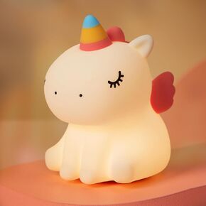 Unicorn Night Light, LED Squishy Cute Lamp, Night Light for Girls, Silicone Unicorn Light, Dimmable Kids Baby Bedroom Nightlight, Rechargeable Touch Lamp for Girls Room Decor, Unicorn Gifts