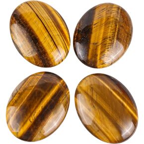 mookaitedecor Black Obsidian Palm Stone,Oval Shape Pocket Worry Stones for Crystal Healing Meditation Set of 4