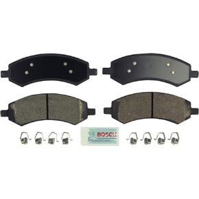 BOSCH BE1084H Blue Semi-Metallic Disc Brake Pad Set With Hardware - Compatible With Select Chrysler Aspen; Dodge Dakota, Durango, Ram 1500; Mitsubishi Raider; Ram 1500, Dakota; FRONT