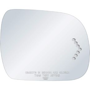 exactafit 8211SR Passenger Side Mirror Glass Right Replacement With Turn Signal Arrow Compatible With 2005-2007 Toyota Sienna
