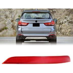 Left Rear Bumper Reflector Light LED Driver Side Red Trim 63147290091 Compatible with BMW F15 X5 2014-2017