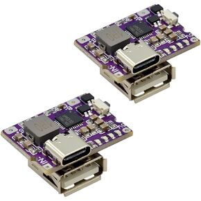 HiLetgo 2pcs 5V 3A Charging and Discharging Integrated Charing Module USB A and USB C/Type-C Dual Interfaces 5V to 4.2V 3A for Mobile Power Bank
