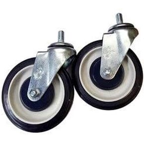 5 Inch Universal Polyurethane Shopping Cart Casters Set of 2