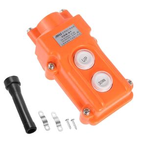 uxcell Hoist Crane Pendant Control Station Push Button Switch Up Down 2 Buttons