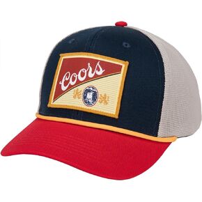 Coors Classic Logo Rope Mesh Trucker Adjustable Snapback Hat Multicolor