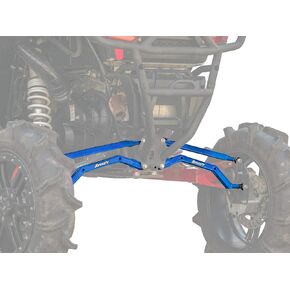 أذرع/قضبان نصف قطرها خلفية عالية التحمل من SuperATV لعام 2014+ Polaris RZR XP 1000/2014+ Polaris RZR XP 4 1000 | أحمر | 4X أقوى من المخزون | مفاصل هيم قابلة للتعديل | الصلب الثقيلة