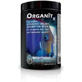 Brightwell Aquatics Organit R - Regenerable Filtration Resin to Remove Organic Material in Marine Saltwater and Freshwater Aquariums