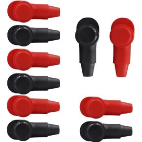 10 Pcs Silicone Terminal Covers, Automotive Replacement Battery Terminals Ends Car Battery Pile Head Protective Caps Car Battery Cover Battery Terminal Boot Insulator Covers