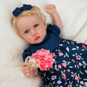 BABESIDE Reborn Baby Dolls - 20Inch Cute Soft Vinyl Realistic Baby Doll Poseable Blond Real Life Baby Dolls with Complete Accessories for 3+ Years Old Gifts