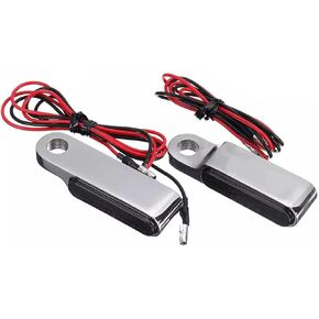 ANKIA 2PCS 12V Universal Motorcycle Mini Flowing LED Turn Signal Indicator Blinker Light Brake Clutch Lever Flasher For Harley Honda Suzuki Kawasaki Yamaha Cafe Racer Cruiser ATV Motocr (Black-2)