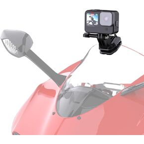 Motorcycle Windshield Clip Mount Quick Release Clip Mount for GoPro Hero 12 11 10 9 8 7, Insta360 X4 X3 X2 X ONE RS R, DJI Osmo Action, Smartphone