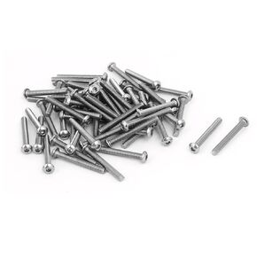 uxcell M3 x 14mm 304 Stainless Steel Button Head Hex Socket Cap Screws Fastener 60PCS