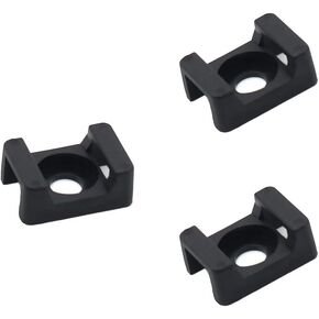 30Pcs Black 9mm Cable Tie Mount Base Saddle Type Wire Holder