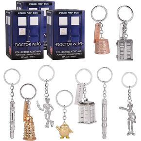 صندوق مفاتيح غامض من DOCTOR WHO، 3 عبوات - احصل على 3 حلقات مفاتيح غامضة - اجمع كل 9 - السلسلة 1