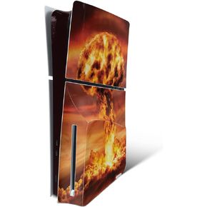 غلاف MightySkins متوافق مع وحدة التحكم Playstation 5 Slim Disk Edition فقط - Fallout | غطاء ملتف واقٍ ومتين وفريد ​​من نوعه من الفينيل | سهل التطبيق | صنع في الولايات المتحدة الأمريكية