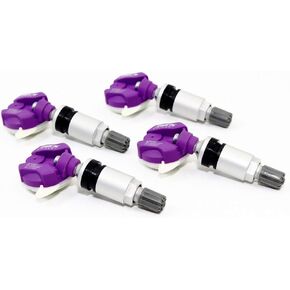Set of 4 MAX MXSA001 TPMS 433mhz Tire Pressure Sensors for Lamborghini Aventador Gallardo Huracan Murcielago Replaces 7PP907275F w/Silver Aluminum Valve Stems