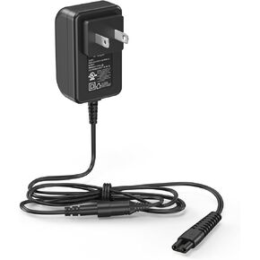 9V for Homitt Electric Spin Scrubber Charger- Power Cord Fit for Homitt Scrubber HM115C HM204C HM115CD HM115CG HM115CW, 2- Prong AC Power Adapter 6.5FT Charging Cable with UL Listed, HIENADTOR