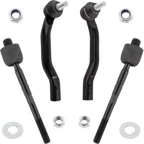 BOXI 4pcs Front Inner & Outer Tie Rods Replacement for Acura MDX 2001 2002 2003 2004 2005 2006 / for Honda Pilot 2003 2004 2005 2006 2007 2008 | ES3717 ES3716 EV471