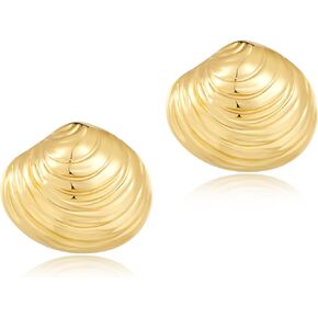 YUJIE Gold Seashell Earrings Gold Statement Earrings for Women Summer Jewelry Gifts
