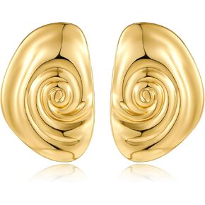 YUJIE Gold Seashell Earrings Gold Statement Earrings for Women Summer Jewelry Gifts in Kuwait