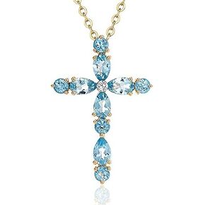 Cross Necklaces for Women 16K Gold Plated Diamond Jewelry Pendent Christianity Minimalist Cross Chain for Girls (FG62)