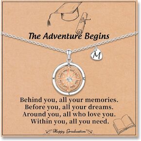 2024 Graduation Gifts for Her, Graduation Gifts 2024 High School Initial Necklaces for Women College Graduation Gifts for Her 2024 Letter A-Z Heart Necklace Graduation Jewelry for Granddaughter Sister Best Friends Daughter