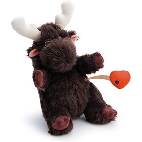 Moose Heart Beat Dog Toy for Puppy - Soft Plush Stuffed Animal Dog Pal with Heartbeat for Puppy Small Medium Large Breed, Ideal for Comfort & Anxiety Relief - Small
