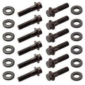 134-1102 Header Bolt Kits 3/8in Flange Hex Chromoly Header Bolt Kit Compatible with Chevy SBC/GENIII GM LS-Series 4.8L 5.3L 6.0L 6.2L Engines (Pack of 12)