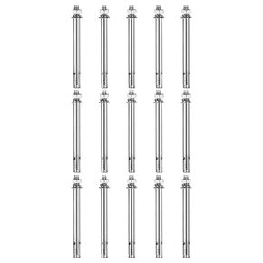 M8 x 60 Expansion Bolts - 10Pack- Good for Concrete Dry Brick Block Walls - 304 Stainless Steel - Silver